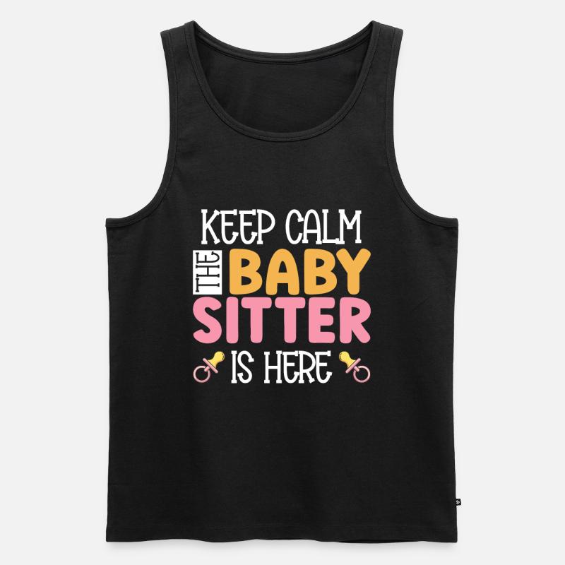 Babysitter Geschenk Babysitting Bester Babysitter - Männer Premium Bio Tank Top - Schwarz