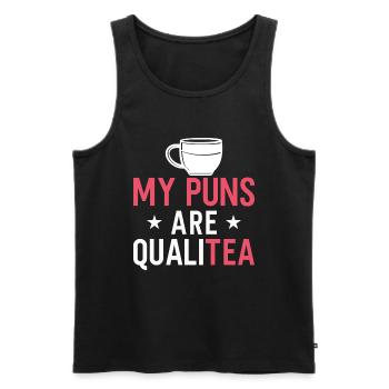 Tea Drinker Tea Lover Gift Tea - Men's Premium Organic Tank Top - black - Front - AI Model Male 178 light (178cm)
