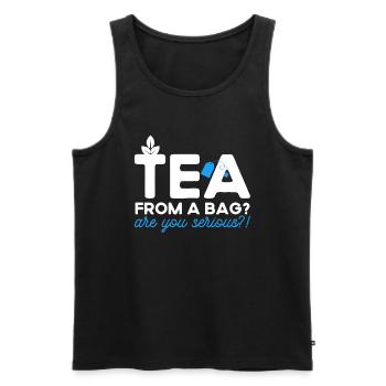 Tea Drinker Tea Lover Gift Tea - Men's Premium Organic Tank Top - black - Front - AI Model Male 178 light (178cm)