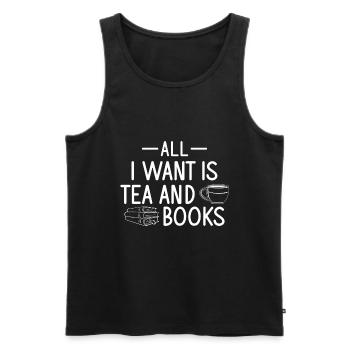Tea Drinker Tea Lover Gift Tea - Men's Premium Organic Tank Top - black - Front - AI Model Male 178 light (178cm)