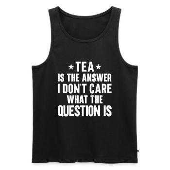 Tea Drinker Tea Lover Gift Tea - Men's Premium Organic Tank Top - black - Front - AI Model Male 178 light (178cm)