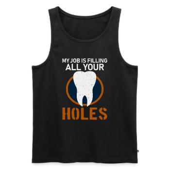 Dentist Dental Gift Medical Student Dentist - Men's Premium Organic Tank Top - black - Front - AI Model Male 178 light (178cm)