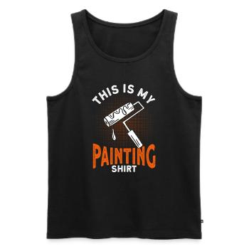 Peintre Cadeau Peinture Artiste Maître Peintre - Débardeur bio Premium Homme - noir - Devant - AI Model Male 178 light (178cm)