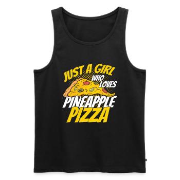 Pizza Food Pizzeria Tranche de pizza Pizza maker - Débardeur bio Premium Homme - noir - Devant - Michal (187cm)