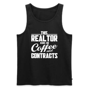 Immobilienmakler Makler Beruf Immobilien - Männer Premium Bio Tank Top - Schwarz - Vorne - Michal (187cm)