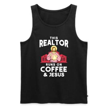 Immobilienmakler Makler Beruf Immobilien - Männer Premium Bio Tank Top - Schwarz - Vorne - Michal (187cm)