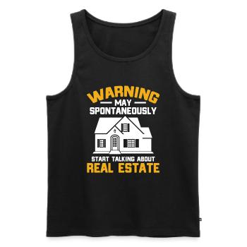 Immobilienmakler Makler Beruf Immobilien - Männer Premium Bio Tank Top - Schwarz - Vorne - Michal (187cm)