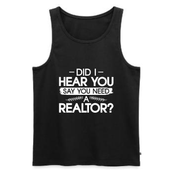 Immobilienmakler Makler Beruf Immobilien - Männer Premium Bio Tank Top - Schwarz - Vorne - Michal (187cm)