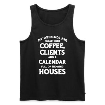 Immobilienmakler Makler Beruf Immobilien - Männer Premium Bio Tank Top - Schwarz - Vorne - Michal (187cm)