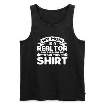 Immobilienmakler Makler Beruf Immobilien - Männer Premium Bio Tank Top - Schwarz - Vorne - Michal (187cm)