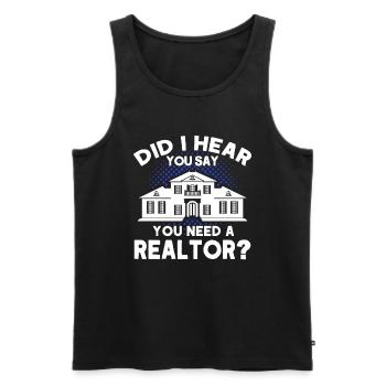 Immobilienmakler Makler Beruf Immobilien - Männer Premium Bio Tank Top - Schwarz - Vorne - Michal (187cm)