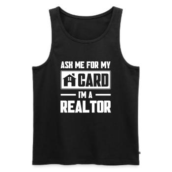 Immobilienmakler Makler Beruf Immobilien - Männer Premium Bio Tank Top - Schwarz - Vorne - Michal (187cm)