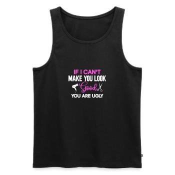 Friseur Spruch Geschenk Friseursalon Friseur - Männer Premium Bio Tank Top - Schwarz - Vorne - Michal (187cm)
