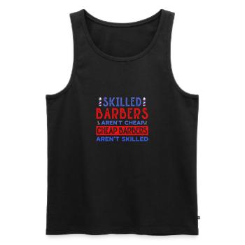 Friseur Spruch Geschenk Friseursalon Friseur - Männer Premium Bio Tank Top - Schwarz - Vorne - Michal (187cm)