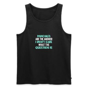 Pfannkuchen Liebhaber Geschenk Pfannkuchen Spruch - Männer Premium Bio Tank Top - Schwarz - Vorne - Michal (187cm)