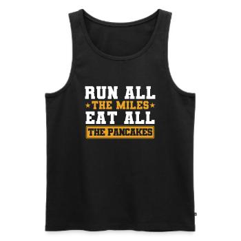 Pfannkuchen Liebhaber Geschenk Pfannkuchen Spruch - Männer Premium Bio Tank Top - Schwarz - Vorne - Michal (187cm)