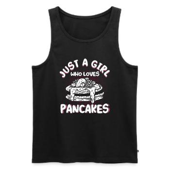 Pfannkuchen Liebhaber Geschenk Pfannkuchen Spruch - Männer Premium Bio Tank Top - Schwarz - Vorne - Michal (187cm)