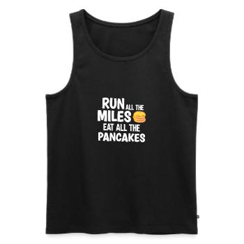 Pfannkuchen Liebhaber Geschenk Pfannkuchen Spruch - Männer Premium Bio Tank Top - Schwarz - Vorne - Michal (187cm)