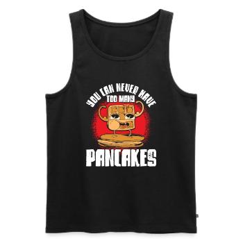 Pfannkuchen Liebhaber Geschenk Pfannkuchen Spruch - Männer Premium Bio Tank Top - Schwarz - Vorne - Michal (187cm)