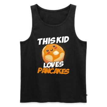 Pfannkuchen Liebhaber Geschenk Pfannkuchen Spruch - Männer Premium Bio Tank Top - Schwarz - Vorne - Michal (187cm)