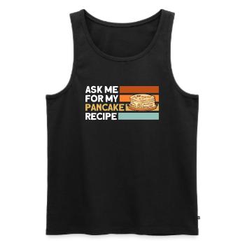 Pfannkuchen Liebhaber Geschenk Pfannkuchen Spruch - Männer Premium Bio Tank Top - Schwarz - Vorne - Michal (187cm)