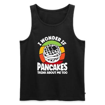 Pfannkuchen Liebhaber Geschenk Pfannkuchen Spruch - Männer Premium Bio Tank Top - Schwarz - Vorne - Michal (187cm)