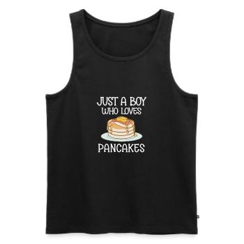 Pfannkuchen Liebhaber Geschenk Pfannkuchen Spruch - Männer Premium Bio Tank Top - Schwarz - Vorne - Michal (187cm)