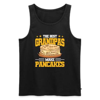 Pfannkuchen Liebhaber Geschenk Pfannkuchen Spruch - Männer Premium Bio Tank Top - Schwarz - Vorne - Michal (187cm)