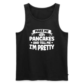 Pfannkuchen Liebhaber Geschenk Pfannkuchen Spruch - Männer Premium Bio Tank Top - Schwarz - Vorne - Michal (187cm)