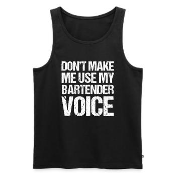 Barman Gift Mixologist Saying Bar - Débardeur bio Premium Homme - noir - Devant - Michal (187cm)