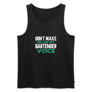 Barman Gift Mixologist Saying Bar - Débardeur bio Premium Homme - noir - Devant - Michal (187cm)
