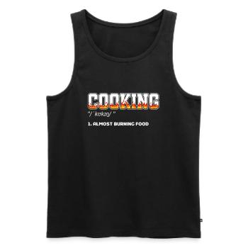 Chef Saying Gift Funny Chef - Men's Premium Organic Tank Top - black - Front - AI Model Male 178 light (178cm)