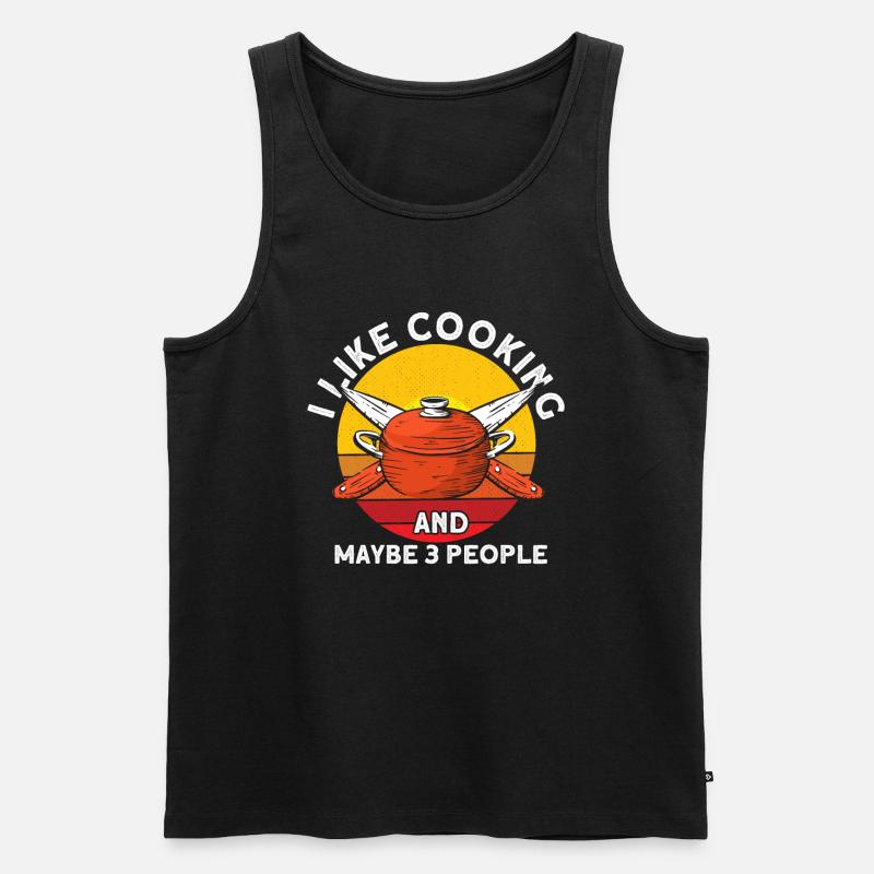 Küchenchef Spruch Geschenk Lustig Koch - Männer Premium Bio Tank Top - Schwarz