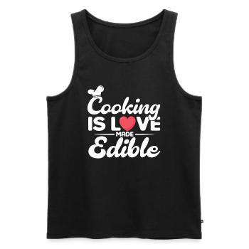 Chef Saying Gift Funny Chef - Men's Premium Organic Tank Top - black - Front - AI Model Male 178 light (178cm)