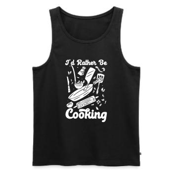 Chef Saying Gift Funny Chef - Men's Premium Organic Tank Top - black - Front - AI Model Male 178 light (178cm)