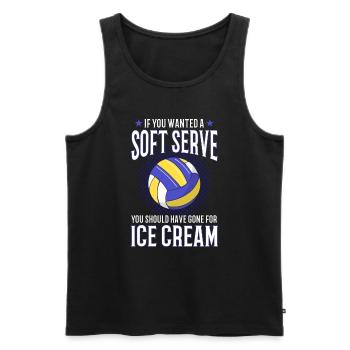 Cadeau de joueur de volley-ball Drôle de volley-ball - Débardeur bio Premium Homme - noir - Devant - Michal (187cm)