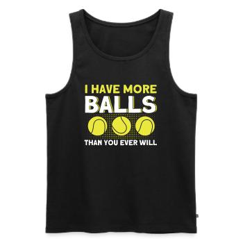 Tennis Saying Tennis Player Gift Tennis - Men's Premium Organic Tank Top - black - Front - Michal (187cm)