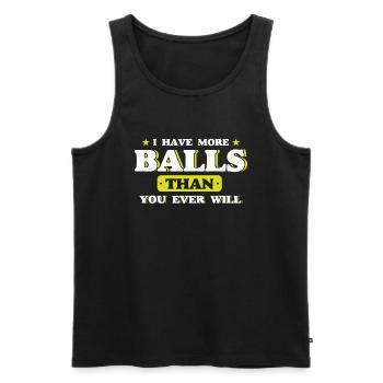 Tennis saying tennis player gift tennis - Men's Premium Organic Tank Top - black - Front - Michal (187cm)