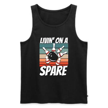 Bowling Team Bowler Bowling - Männer Premium Bio Tank Top - Schwarz - Vorne - AI Model Male 178 light (178cm)
