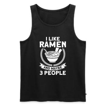Ramen Nudel Liebhaber Essstäbchen Japanische Nudel - Männer Premium Bio Tank Top - Schwarz - Vorne - AI Model Male 178 light (178cm)