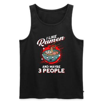 Ramen Nudel Liebhaber Essstäbchen Japanische Nudel - Männer Premium Bio Tank Top - Schwarz - Vorne - AI Model Male 178 light (178cm)