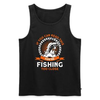 Cadeau de pêche Pêche Pêcheur Drôle De Pêcheur - Débardeur bio Premium Homme - noir - Devant - Michal (187cm)