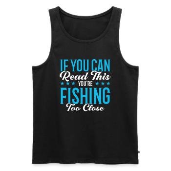 Cadeau de pêche Pêche Pêcheur Drôle De Pêcheur - Débardeur bio Premium Homme - noir - Devant - Michal (187cm)