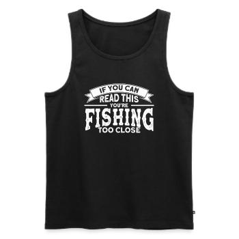 Cadeau de pêche Pêche Pêcheur Drôle De Pêcheur - Débardeur bio Premium Homme - noir - Devant - Michal (187cm)