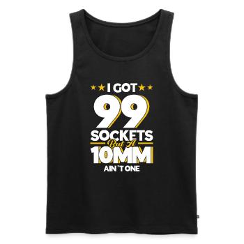 Mechanic Garage Gift for Mechanics - Men's Premium Organic Tank Top - black - Front - AI Model Male 178 light (178cm)