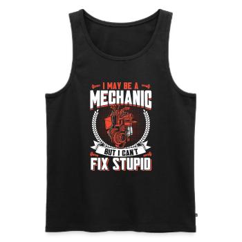 Mechanic Garage Gift for Mechanics - Men's Premium Organic Tank Top - black - Front - AI Model Male 178 light (178cm)
