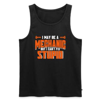 Mechanic Garage Gift for Mechanics - Men's Premium Organic Tank Top - black - Front - AI Model Male 178 light (178cm)