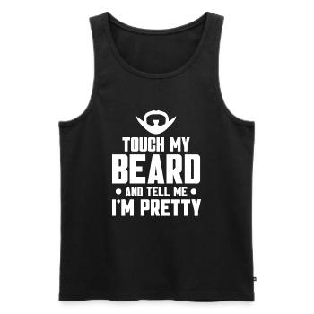 Beards Saying Funny Beard Gift Beard - Men's Premium Organic Tank Top - black - Front - AI Model Male 178 light (178cm)