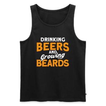 Beards Saying Funny Beard Gift Beard - Men's Premium Organic Tank Top - black - Front - AI Model Male 178 light (178cm)
