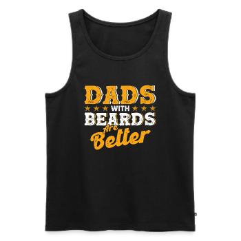 Beards Saying Funny Beard Gift Beard - Men's Premium Organic Tank Top - black - Front - AI Model Male 178 light (178cm)
